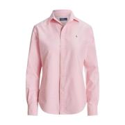 Ralph Lauren Bomulls Oxford skjorta med logotyp Pink, Dam