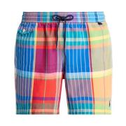 Ralph Lauren Färgglada rutiga badshorts Classic Fit Multicolor, Herr