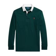 Ralph Lauren Grön polotröja med långa ärmar och logotyp Green, Herr