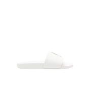 Ralph Lauren Vita slides med Polo Bear grafik White, Herr