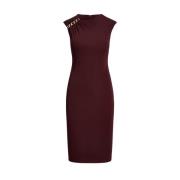 Ralph Lauren Burgundy Cocktail Dress Red, Dam