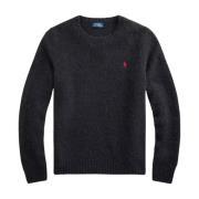 Ralph Lauren Svart Crew-Neck Tröja i Ullblandning Black, Herr