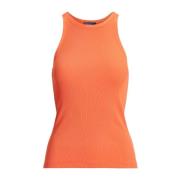 Ralph Lauren Orange Randig Topp Orange, Dam