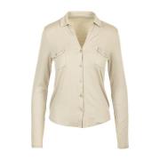 Majestic Filatures Anna Skjort Kollektion Beige, Dam