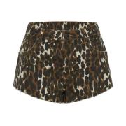 One Teaspoon Brun Leopardmönstrade Cheeky Shorts Brown, Dam