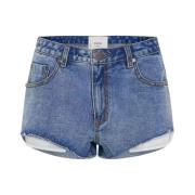 One Teaspoon Denim Shorts Outlaws Ripped Blue Blue, Dam