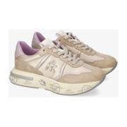 Premiata Beige Sneaker Cassie med Unik Design Beige, Dam