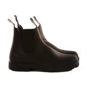 Blundstone Svarta Läderankelstövlar Black, Herr