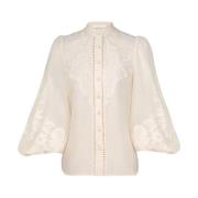 Zimmermann Kräm Broderad Blus Ottie White, Dam