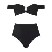 Zimmermann Svart Lexi Bikini med Öppna Axlar Black, Dam