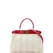 Fendi Vintage Pre-owned Laeder handvskor White, Dam