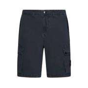 Stone Island Kol Bermuda Slim Shorts Black, Herr