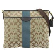 Coach Pre-owned Pre-owned Canvas axelremsvskor Green, Dam