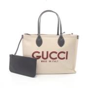 Gucci Vintage Pre-owned Canvas totevskor Beige, Dam