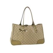 Gucci Vintage Pre-owned Canvas gucci-vskor Beige, Dam