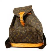 Louis Vuitton Vintage Pre-owned Tyg ryggsckar Brown, Dam