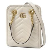 Gucci Vintage Pre-owned Tyg handvskor White, Dam