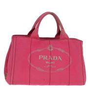 Prada Vintage Pre-owned Canvas handvskor Pink, Dam