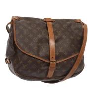 Louis Vuitton Vintage Pre-owned Canvas axelremsvskor Brown, Dam