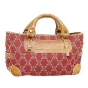 Celine Vintage Pre-owned Canvas handvskor Red, Dam