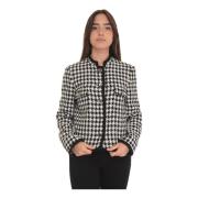 Pennyblack Houndstooth UFO Chanel Style Jacket Black, Dam