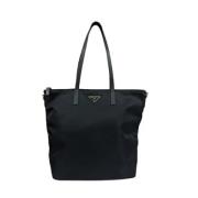 Prada Vintage Pre-owned Nylon totevskor Black, Dam