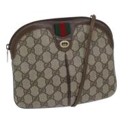 Gucci Vintage Pre-owned Laeder axelremsvskor Beige, Dam