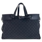 Gucci Vintage Pre-owned Canvas totevskor Black, Dam