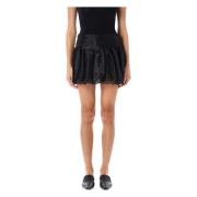 The Garment Svart Ballong Mini Kjol Aw24 Black, Dam