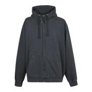 Maison Margiela Sportig Dragkedja Hoodie Black, Herr