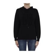 Max Mara Svart Logosweatshirt Black, Dam