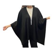 Ralph Lauren Dam Bomull Poncho, Stil 454960146 Black, Dam