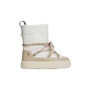 Tommy Hilfiger Monogram Snowboot med Snörning Beige, Dam