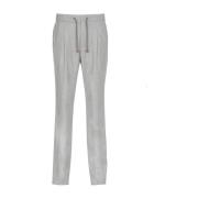 Brunello Cucinelli Grå Virgin Wool Sweatpants Gray, Herr