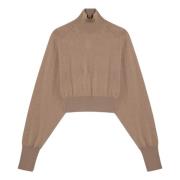 Sportmax Stilren Turtleneck Tröja Brown, Dam