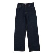 Dries Van Noten Indigo Straight Leg Jeans Blue, Herr