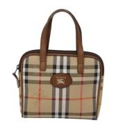 Burberry Vintage Pre-owned Canvas handvskor Beige, Dam