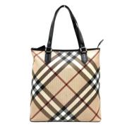 Burberry Vintage Pre-owned Canvas handvskor Beige, Dam