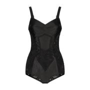 Dolce & Gabbana Stilren Bodywear för daglig komfort Black, Dam