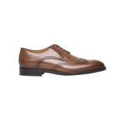 Testoni Salerno Leather Derby Beige, Herr