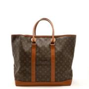 Louis Vuitton Vintage Pre-owned Tyg totevskor Brown, Dam