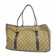 Gucci Vintage Pre-owned Canvas handvskor Brown, Dam