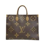 Louis Vuitton Vintage Pre-owned Tyg axelremsvskor Brown, Dam