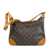 Louis Vuitton Vintage Pre-owned Tyg axelremsvskor Brown, Dam