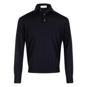 Filippo De Laurentiis Herr Polo Sweatshirt med Långa ärmar Blue, Herr