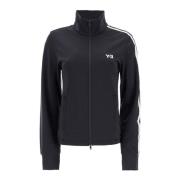 Y-3 Ikonisk 3-Stripes Lätt Zip-Up Sweatshirt Black, Dam