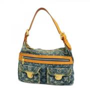 Louis Vuitton Vintage Pre-owned Tyg axelremsvskor Blue, Dam