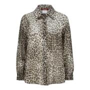 Max Mara Leopardmönstrad Skjorta Valzer Stil Multicolor, Dam