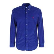 Ralph Lauren Flanellribbad Slim FIT Skjorta Blue, Herr