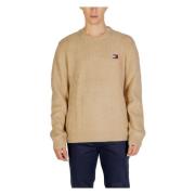 Tommy Jeans Guld Rund Hals Stickat Höst/Vinter Yellow, Herr